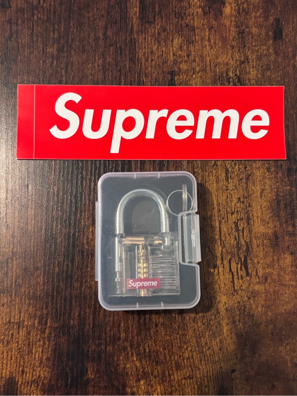 SS20 New SUPREME TRANSPARENT LOCK Master 100% Authentic
